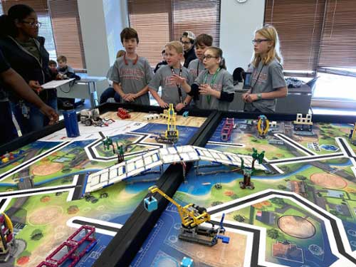 A FIRST LEGO League Challenge team at a previous year's regional tournament held at MGA. (Image: Dr. David Biek)